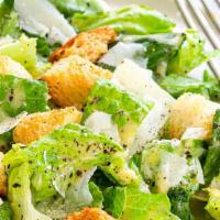 Caesar Salad · Lettuce hearts, croutons, Parmesan cheese, tomato, and balsamic vinaigrette (32 oz).