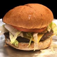 Super Cheeseburger · Lettuce, tomato, bacon, American cheese, and super sauce