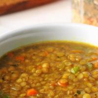 Lentil Soup · Celery, garlic, salt, black pepper, carrots, olive oil, served with choice of pita. (16 oz).