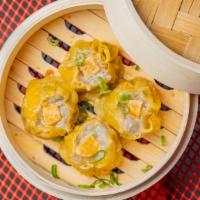 Chicken Dumplings (4 Pcs) · (4 pcs) Chicken, salted egg yolk, garlic, scallions, and cilantro  topped with scallions and...