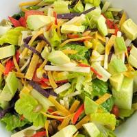 Southwest Salad · Romaine lettuce, grape tomatoes, cucumbers, avocado, grilled corn, toasted pumpkin seeds, pe...