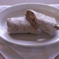 Spanish Wrap · Eggs, peppers, mushrooms, and onions.