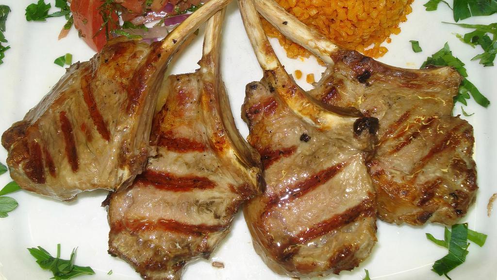 Lamb Chops · Baby lamb chops char-grilled to your taste.