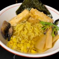 Fried Tofu Miso Ramen · Fried Tofu | Shiro Miso Broth | Menma | Nori | Negi | Seasonal Mushroom | Corn (Vegetarian)