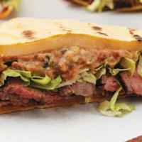 Steak Quesadilla · With fresh steak.