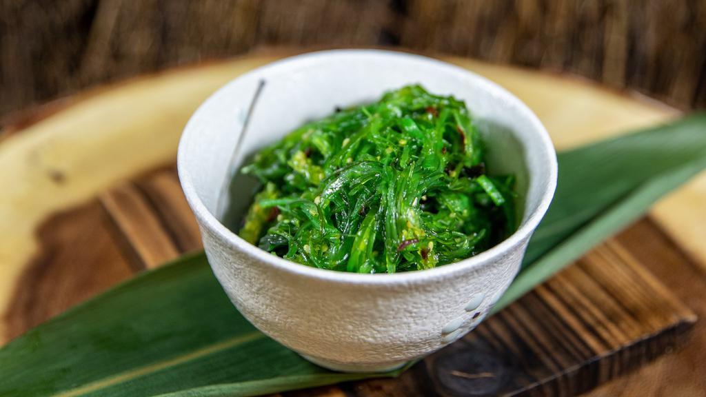 Seaweed Salad · Japanese style wakame salad with three different kinds of seaweed.