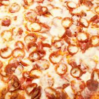 The Westsider™ Pizza · Tomato sauce, double Perri's famous pepperoni, double mozzarella cheese, pecorino Romano and...