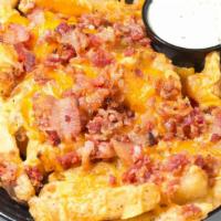 Perri'S Bacon Cheddar Fries · Our jersey fries covered in shredded cheddar cheese topped with chopped bacon then oven bake...