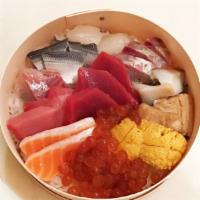 Kaisen Chirashi · Variety of fish on a bed of steamed white rice.