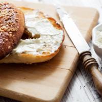 Everything Bagel · Savory everything bagel with your choice of spread.