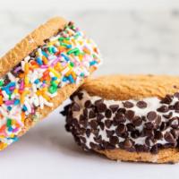 Chocolate Chip Cookie Sandwich · Chocolate Chip Cookies with Vanilla Ice Cream