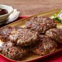 Beef Chapli Kebab · Pakistani style kebabs made with ground beef and a good blend of spices. (3 kebabs)