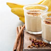 Banana Madness · Banana, peanut butter, chocolate protein, and milk.