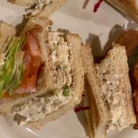 Chicken Salad Club · With bacon, lettuce, tomato and mayonnaise.