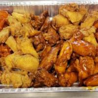 (120) Pieces Wings · Pick up to 6 Flavors.