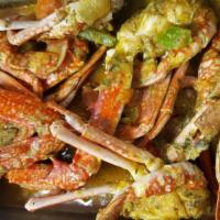 Curry Crab · Soft shell blue crab.