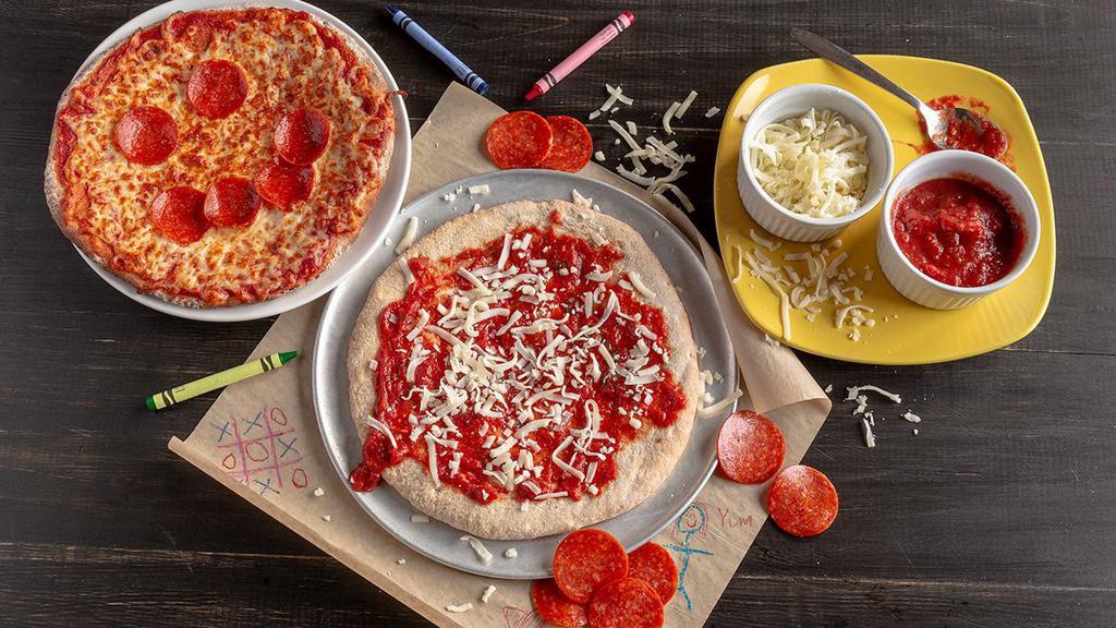 Kids' Make-Your-Own Pizza Kit · The perfect home-from-school activity that’s also a meal! The kit comes with pizza crust, sauce, cheese, pepperoni, cooking instructions, crayons, and a pizza coloring sheet.