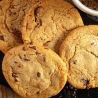 Chocolate Chip Cookies · Four melt-in-our-mouth chocolate chip cookies.
