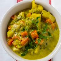 56 Vegetable Kurma · Garden fresh vegetables cooked with coconut milk and spices.