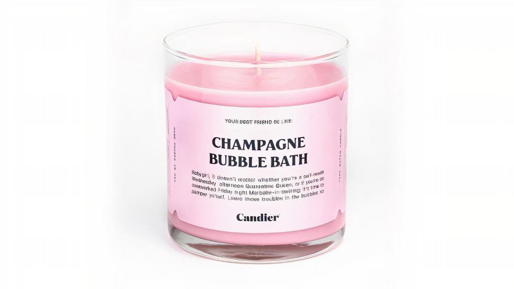 Champagne Bubble Bath Candle · 1 piece. 9 oz candle.