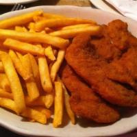 Chicken Fingers · With French fries.