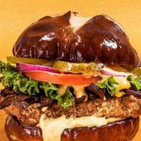 Chicky Deluxe · This sandwich has it all: our famous Chicky, shiitake bacon, crunchy pickles, and all the wo...