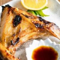 Hamachi Kama · Grilled yellowtail neck. Served with chef special sauce. *Serve HOT