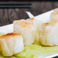 Shrimp Shumai 虾饺 6Pc · Steamed or fried shrimp dumpling. Bonito sauce