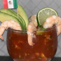 Coctel De  Camarones  · Authentic shrimp cocktail.