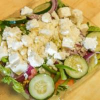 Greek Salad · With feta cheese.