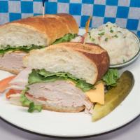 Turkey Breast With Cheese · On seedless rye or a club roll with cheese,lettuce, tomato, and mayo.