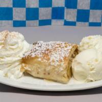 Apple Strudel · not served with ice cream for take-out.