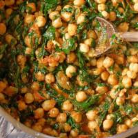 Chana Saag · VEGAN & GLUTEN FREE - Chickpeas & fresh spinach are cooked with onion, mix with chef special...