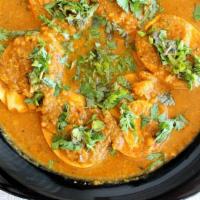 Egg Goan · GLUTEN FREE - An egg curry made with chef special ingredients, mix with coconut cream, tamar...