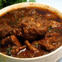 Goat Chettinad · GLUTEN FREE - Goat marinated in yogurt, a paste of fresh coconut, cumin powder, and other ch...