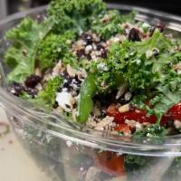 Kale & Quinoa Salad · Kale, quinoa, cranberries, red pepper, sunflower seeds with a citrus vinaigrette.