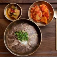 곰탕 /  Gomtang · Premium Beef Broth with brisket meat, chuck roll meat, round heel meat.

*Toryum Rice: Korea...