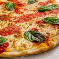 Margherita Pie · Slice Pizzeria favorite: Classic margherita pizza with fresh mozzarella, seasoned tomatoes o...