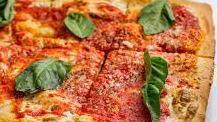 Grandma Pie · Fresh mozzarella and fresh tomato pizza baked in a sheet pan.