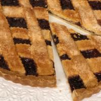 Crostata (Linzer Berry Tart) Slice · Contains eggs, dairy, wheat, almond flour.