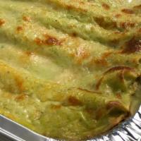 Asparagus Lasagna · Vegetarian lasagna made with asparagus, herbs, besciamella, and parmesan cheese. (contains w...