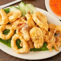 Fried Calamari · (squid dipped in butter & fried)