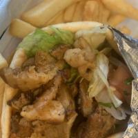 Chicken Gyro · Tomato and onions, lettuce.