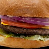 Cheese Burger · Lettuce, Tomato, Red Onion, Pickles, Mayo, Ketchup
