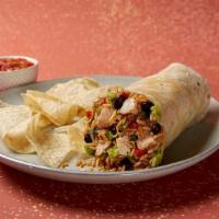 Homewrecker Junior Burrito · Tortilla wrapped with seasoned rice, beans, shredded cheese, pico de gallo, handcrafted guac...