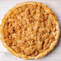 Apple Crumble Pie · Hand cut apples cooked with sugar and spices, topped with our signature brown butter crumb t...