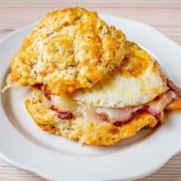 Egg And Cheese Sandwich · Croissant or Rosemary Cheddar Biscuit