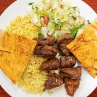 Shish Kebab Entrée · Served with choice of fries or rice.