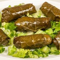 Cold Grape Leaves · Rice with tasty Greek herbs wrapped in a grapevine leaf.