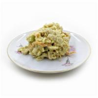 Side: Mac Salad - Quart (32Oz) · Mayo-based brown rice macaroni pasta salad with carrot, celery, red onion & pickles. Veg...